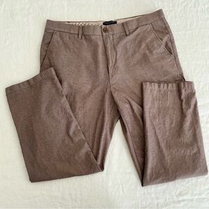 Banana Republic Tan Cotton Twill Kentfield Pants 35 Waist